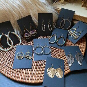10 - WHOLESALE EARRING LOT - Resale Craft Show Festival Flea Market - Handmade